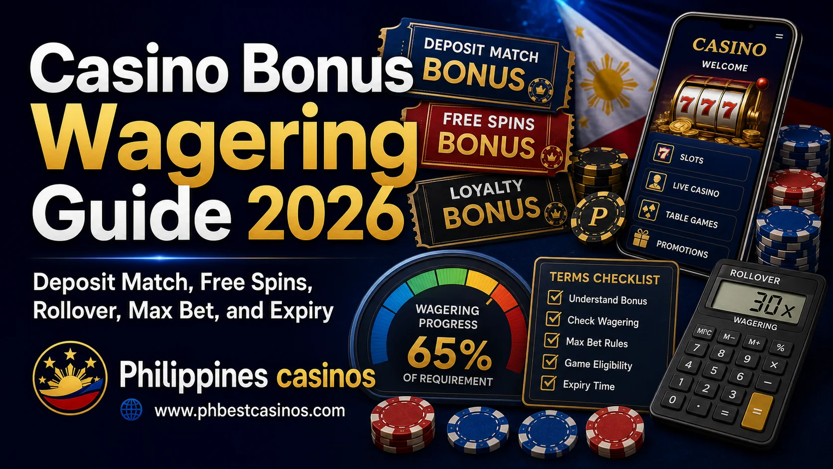 Casino Bonus Wagering Philippines Guide 2026: Rollover, Max Bet, Expiry and Withdrawal Rules