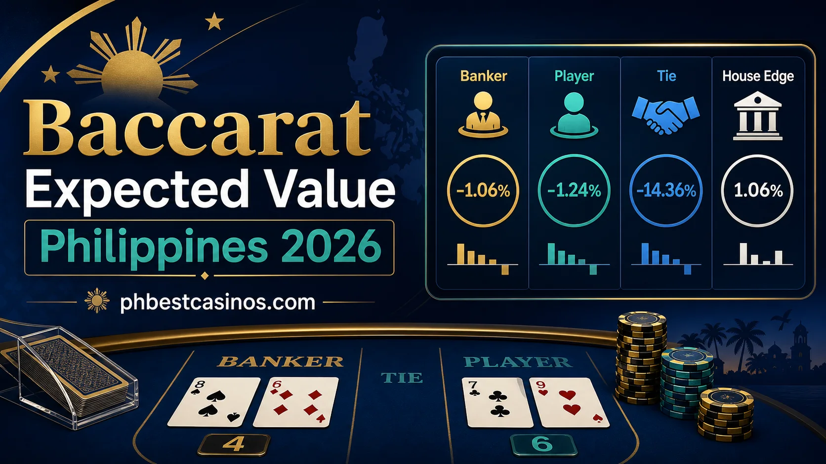 Baccarat Expected Value Philippines 2026: Banker, Player, Tie Bets and House Edge