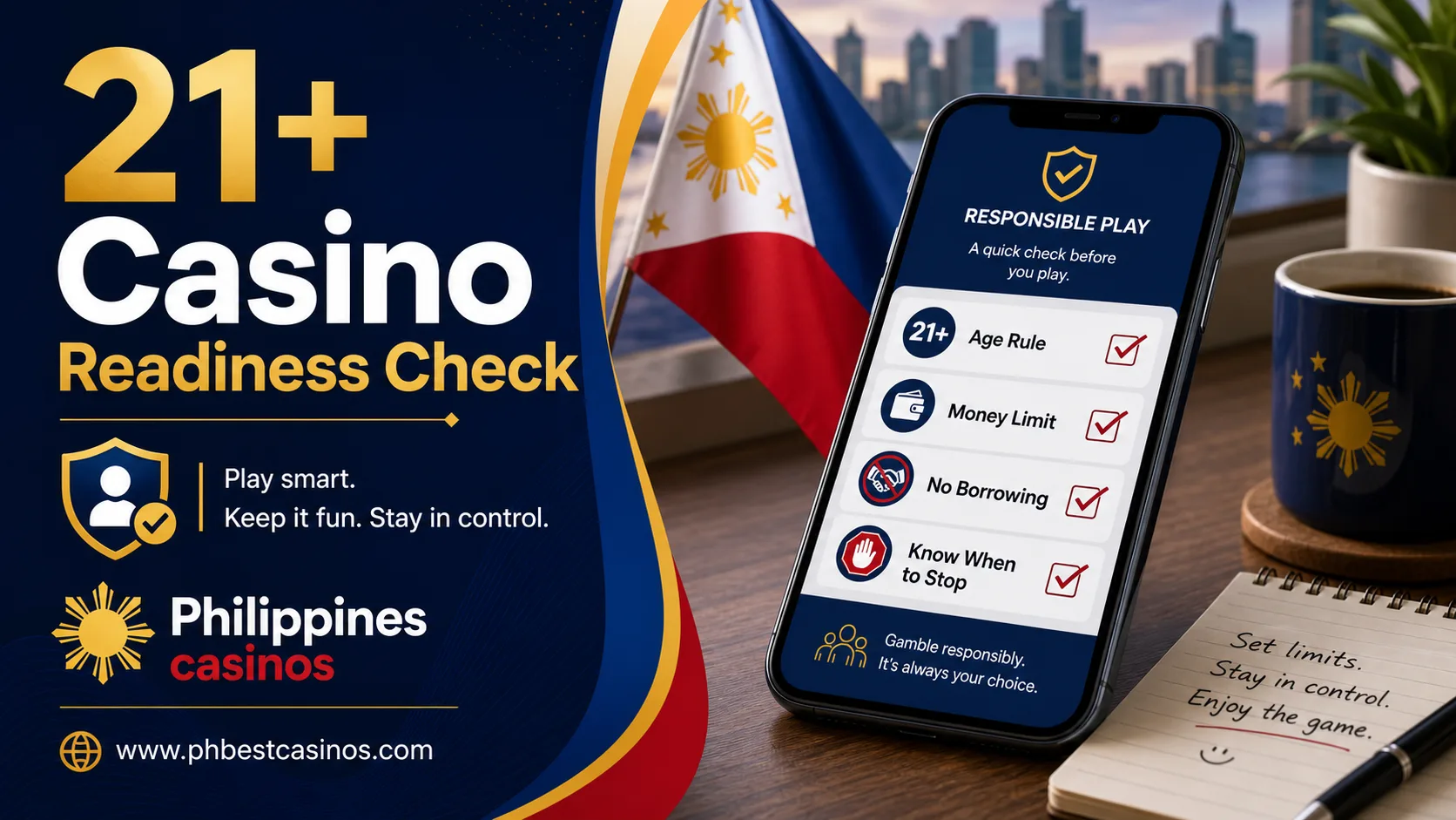 21 plus casino readiness checklist with age rule money limit no borrowing and know when to stop