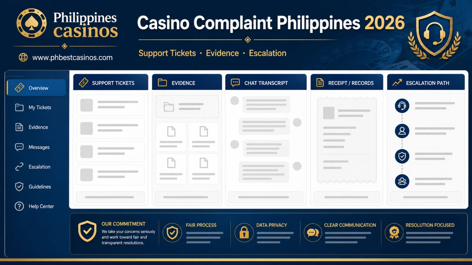 Casino Complaint Philippines 2026: Support Tickets, Evidence, Escalation and Safer Records