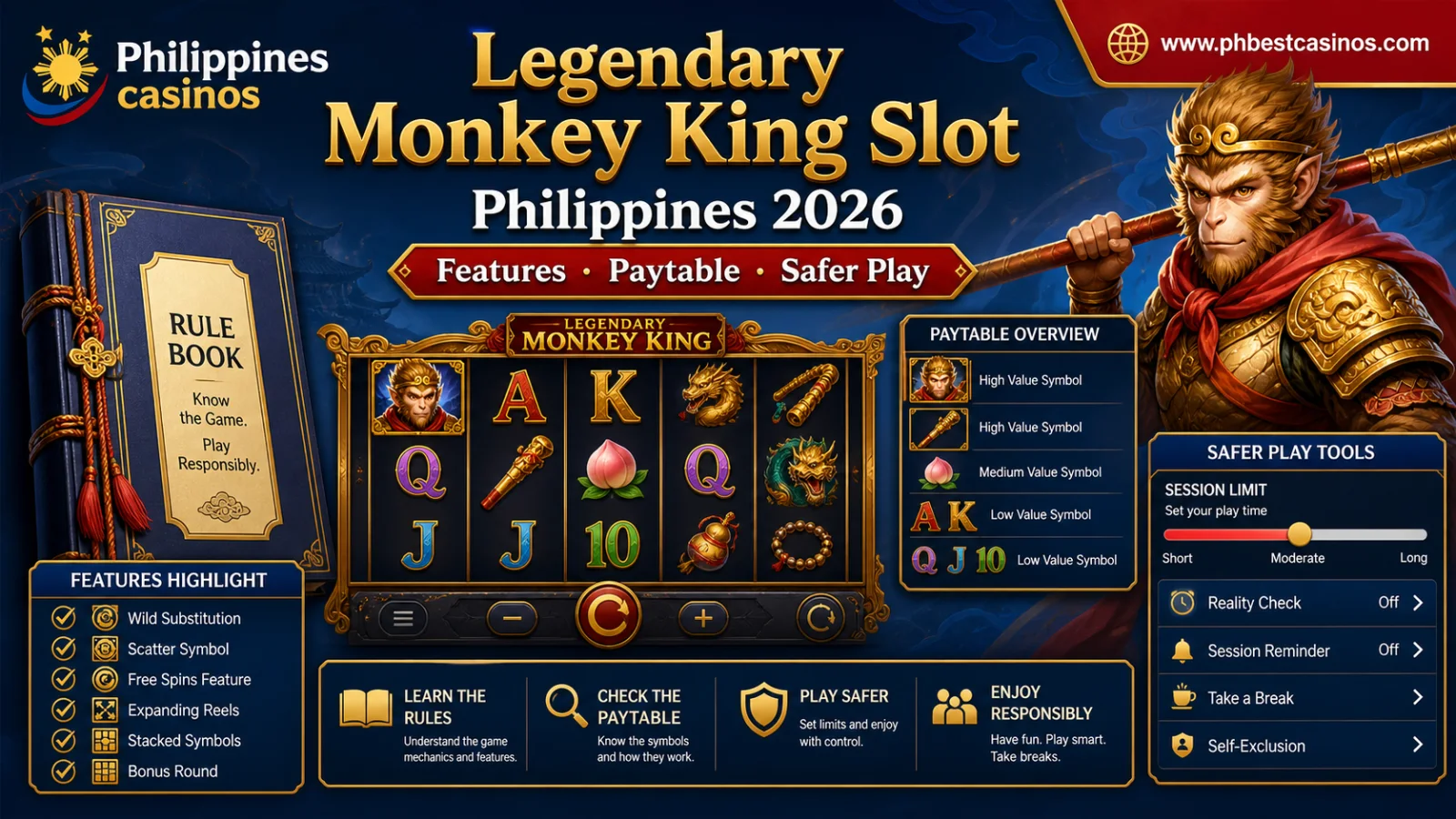 Legendary Monkey King Slot Philippines 2026: Features, Paytable and Safer Play