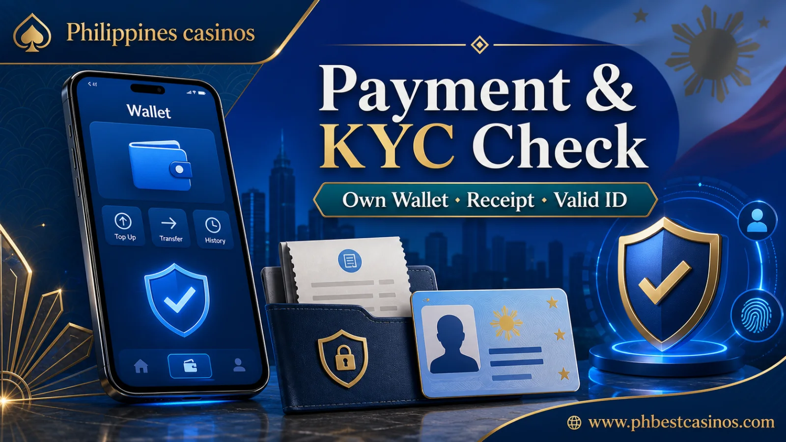 Mobile casino payment and KYC checklist with Philippines casinos brand and phbestcasinos domain
