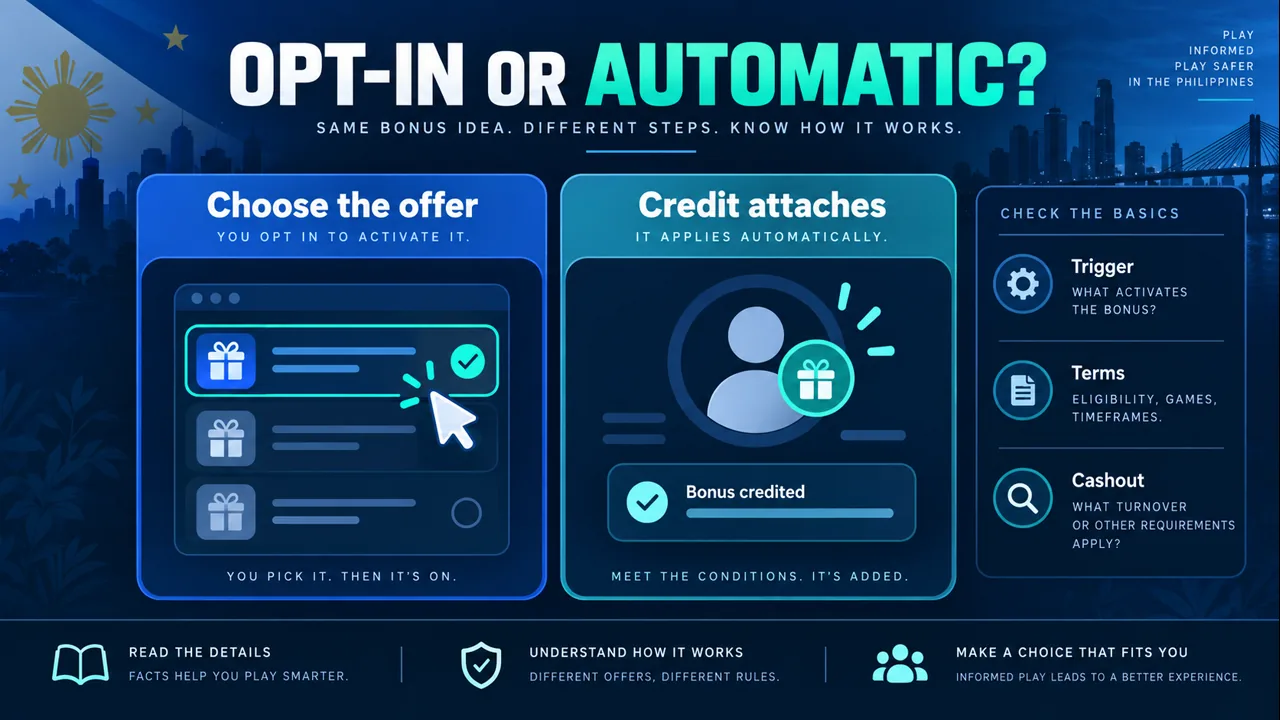 Casino Bonus Opt-In vs Automatic Credit: What to Confirm Before a Deposit