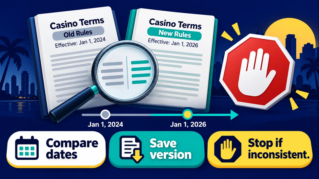 Casino Terms Change Log: Compare Old and New Rules Before You Play