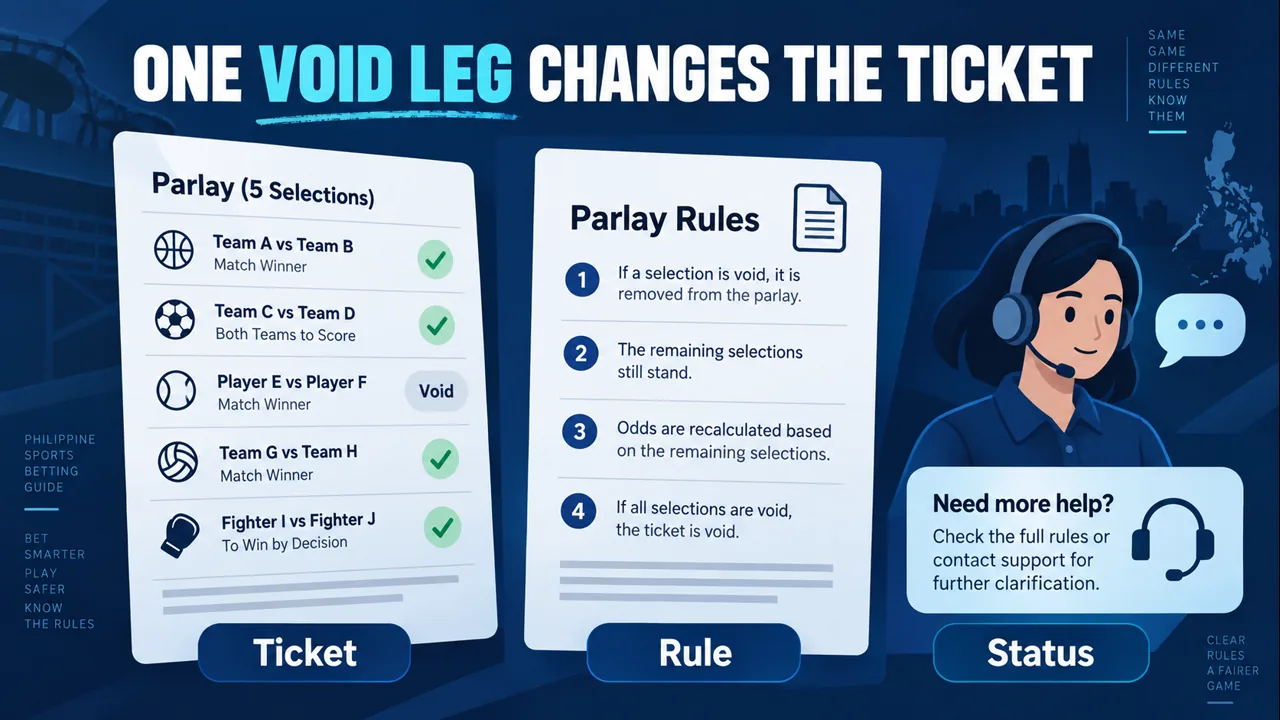 Parlay Bet Settlement: How One Void Leg Changes the Ticket