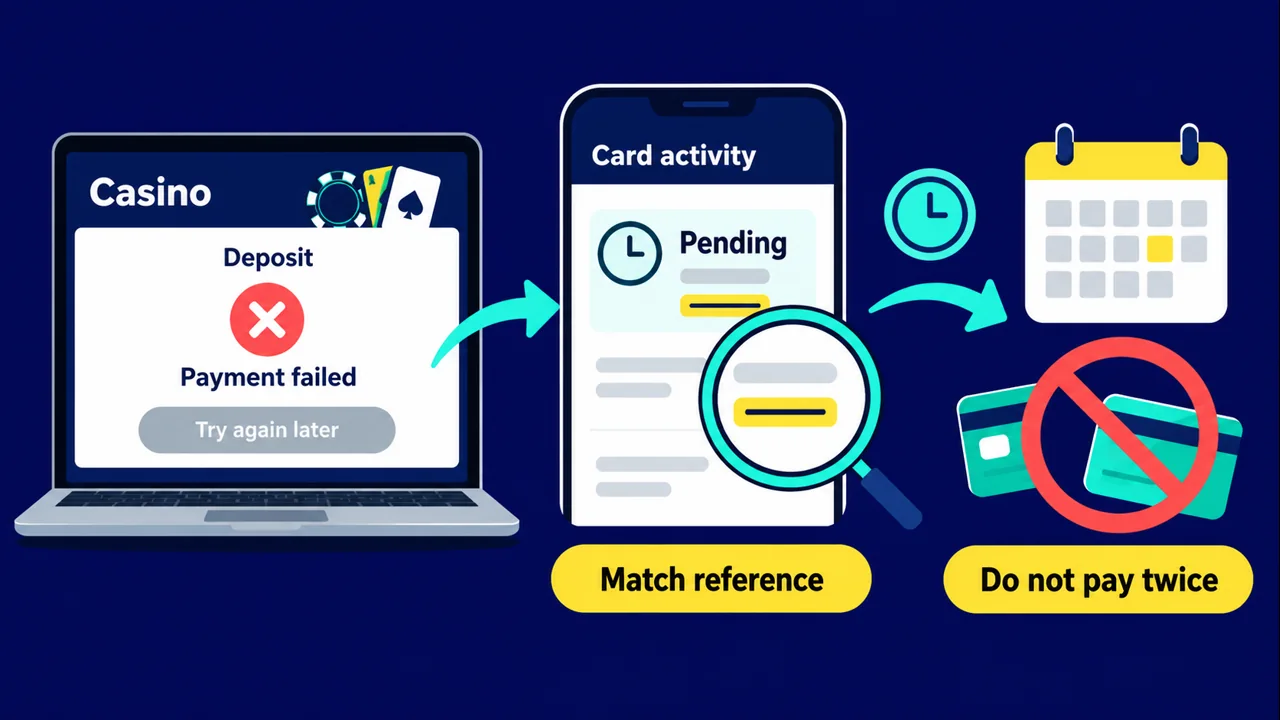 Pending Card Charge After a Failed Casino Deposit: Evidence and Safe Next Steps
