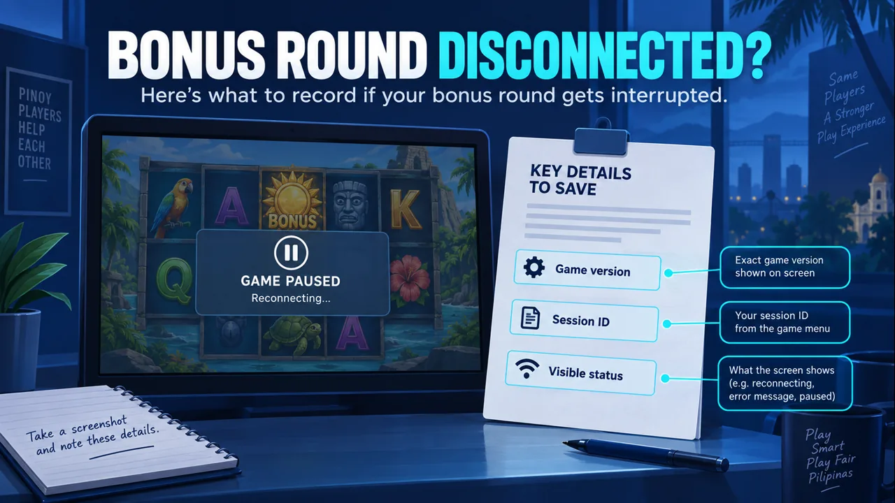 Slot Game Disconnect During a Bonus Round: What Evidence to Save